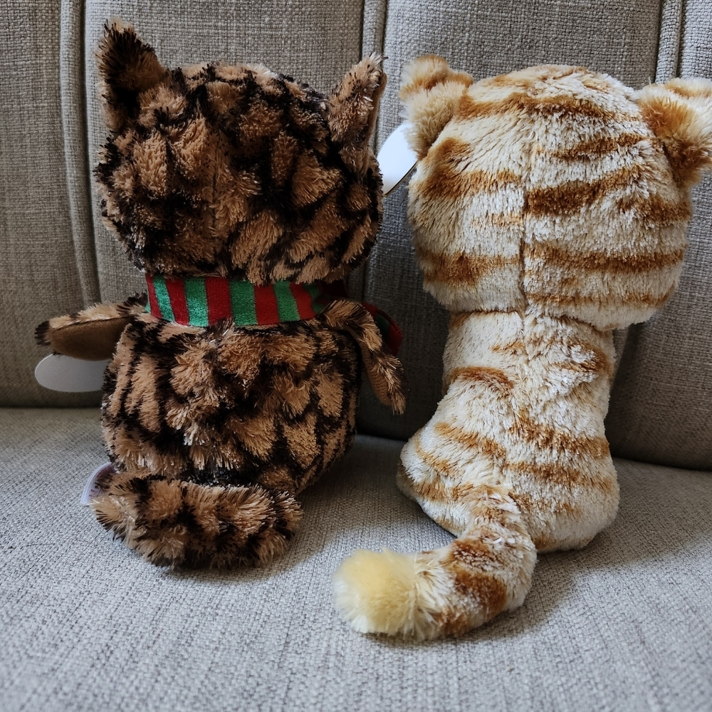 2 Beanie Boos!  Wise the Owl & Tabotha the Kitty - Picture 2 of 6